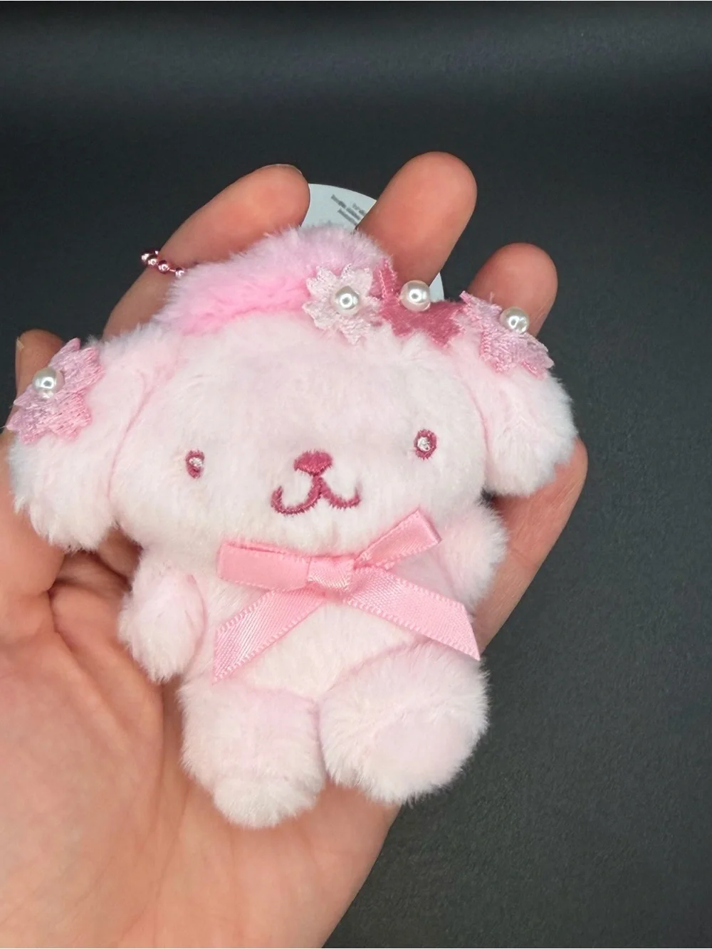 Korean Sanrio cherry blossom series Pompompurin plush/Keychain EY41